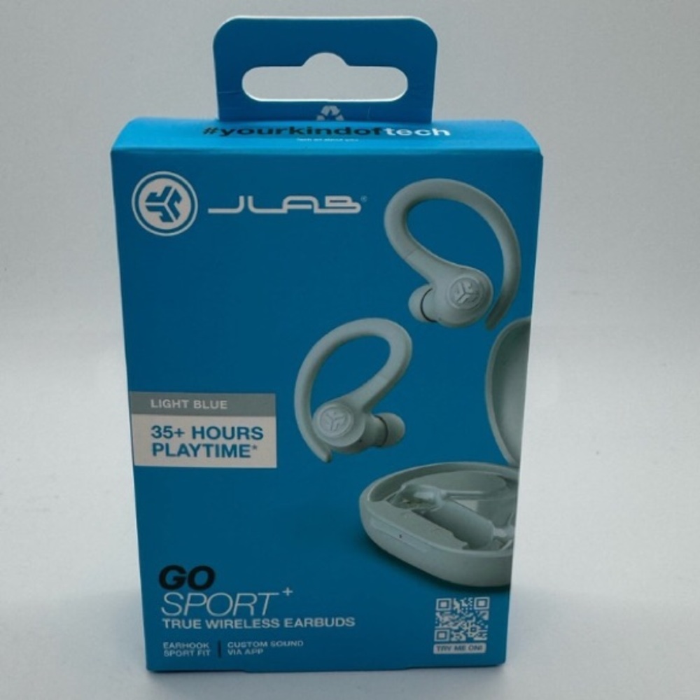 Go Sport+ True Wireless Earbuds - Light Blue - JLab - Brand New In Box